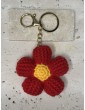 Porte-Clés Fleur Rouge