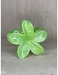 Barrette Fleur Verte Pomme