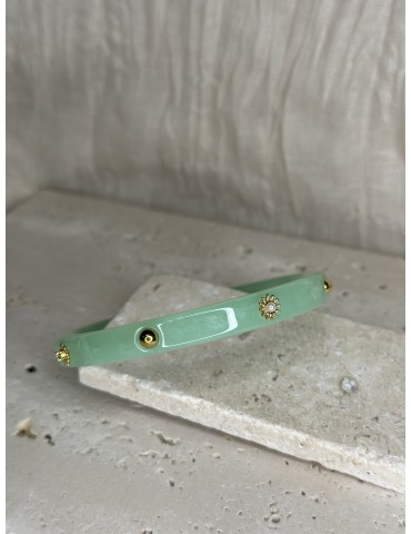 Bracelet Jonc Vert D'eau