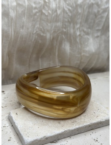 Bracelet Jonc Marron Marbré