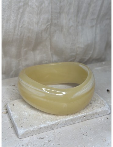 Bracelet Jonc Beige Marbré