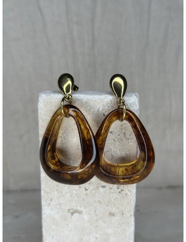 Boucles D’Oreilles Marron