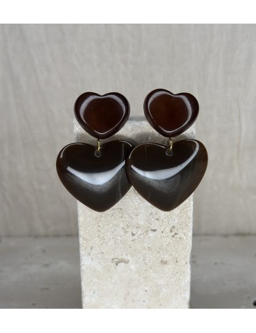 Boucles D’oreilles Marron
