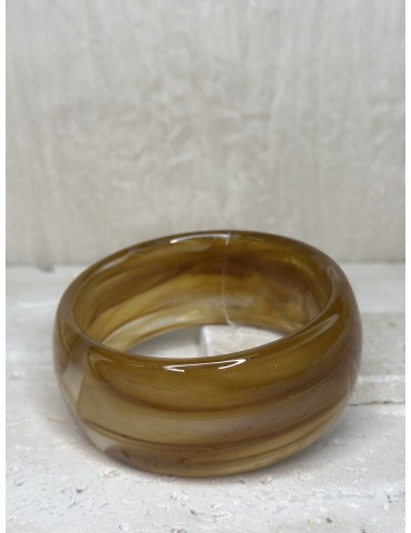 Bracelet Jonc Marron Ambré