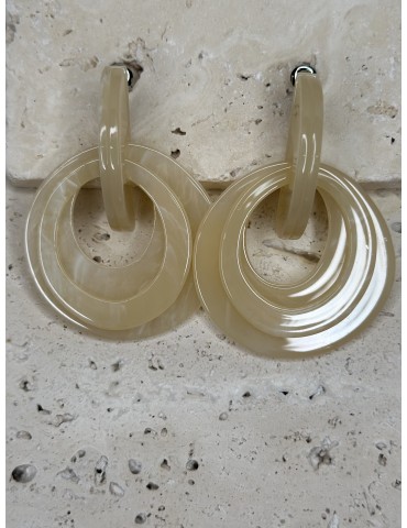 Boucles D’Oreilles Beige