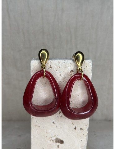 Boucles D’Oreilles Bordeaux