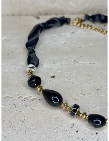 Collier Acier Inoxydable Noir
