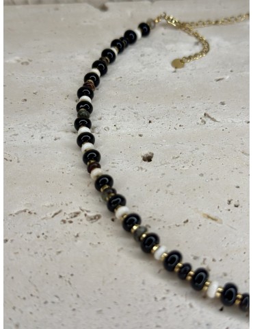 Collier Acier Inoxydable Noir