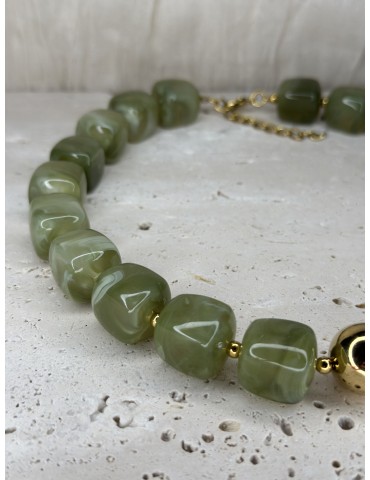 Collier Acier Inoxydable Vert
