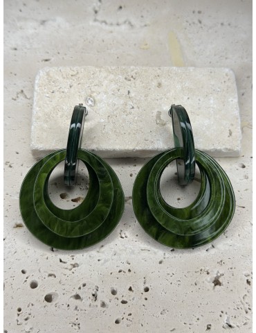 Boucles D’Oreilles Verte