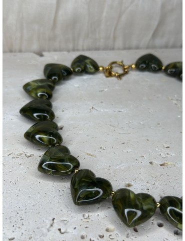 Collier Acier Inoxydable Vert