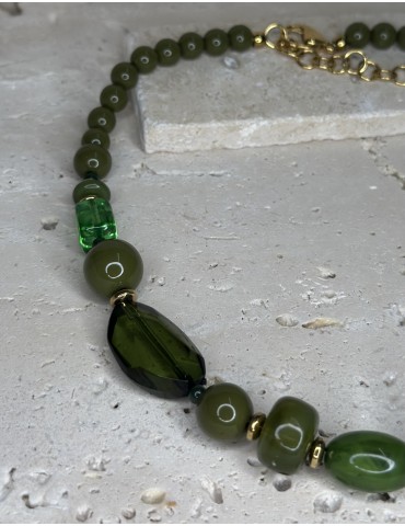 Collier Acier Inoxydable Vert
