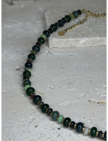Collier Acier Inoxydable Vert