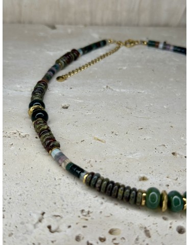 Collier Acier Inoxydable Vert