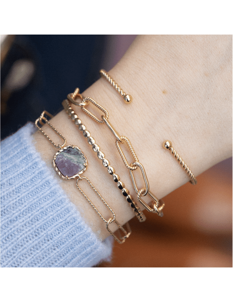 Bracelet Jonc Ella Plaqué Or